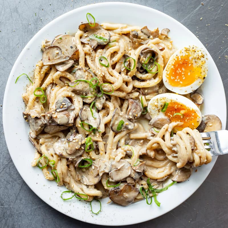 Creamy Mushroom Miso Udon